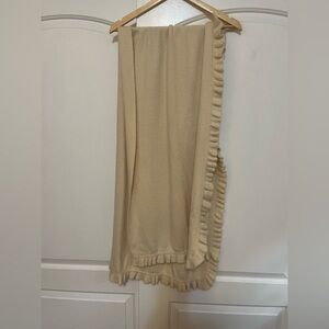 Dior cashmere blend ruffle knit scarf